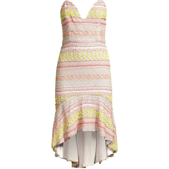 ALICE + OLIVIA Amina Sweetheart Beaded Dress Size 8 - Picture 1 of 13